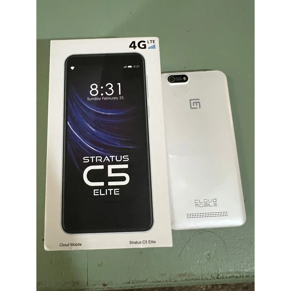 Cloud Mobile Stratus C5 Elite 4G LTE Android Smartphone 16GB White C5Elite